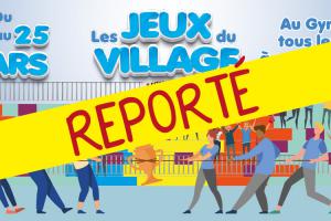 Bandeau jeux du village reporté