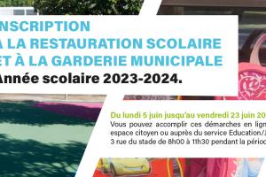 Bandeau Inscription à la restauration scolaire et à la garderie municipale