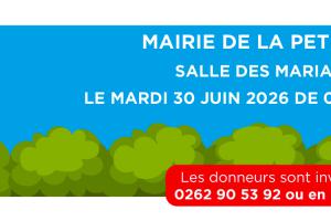 Bandeau collecte de sang le mardi 30 juin 2026